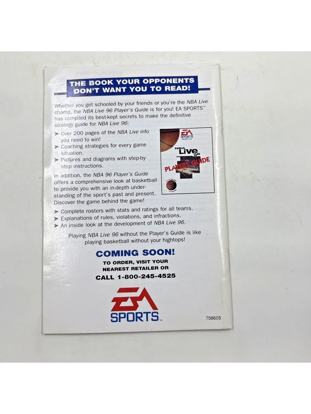 NBA Live 96 (Sega Genesis 1995) Cartridge With Manual-TESTED
